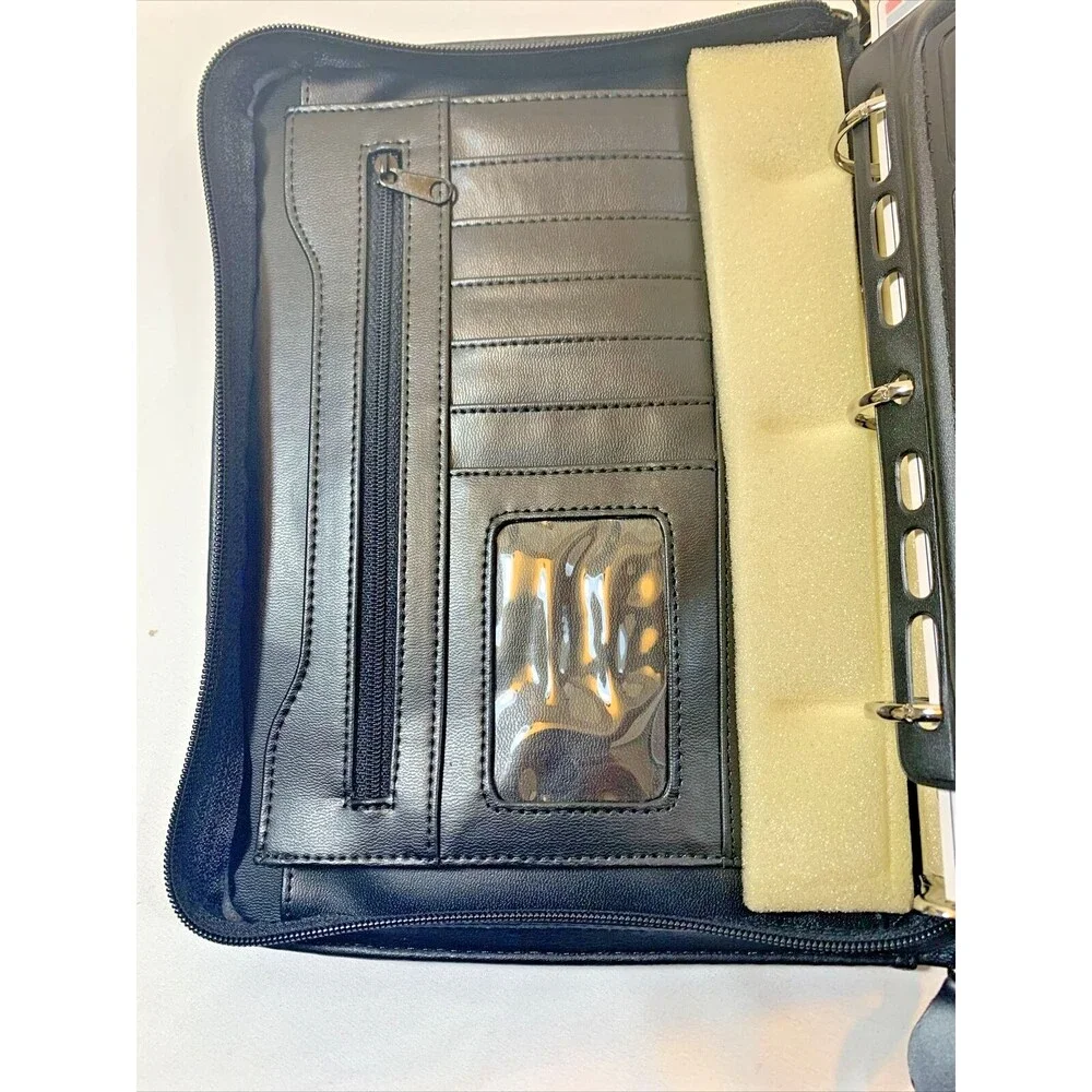 Enzo Baglioni Time Management System Undated Zip Leather Solar Calculator VTG
